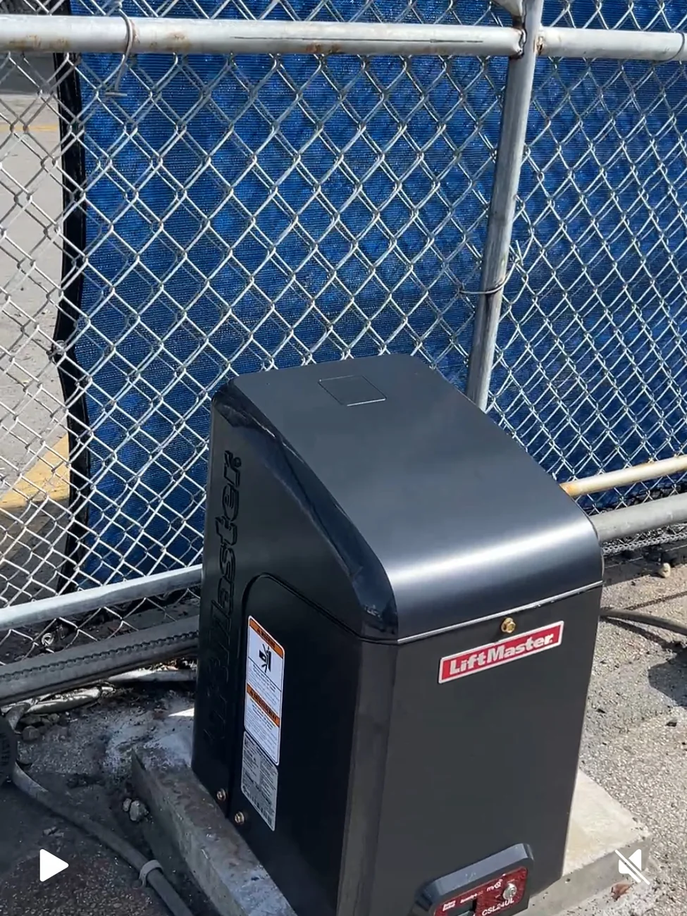 Commercial gate operator equipment at a Florida Keys entrance